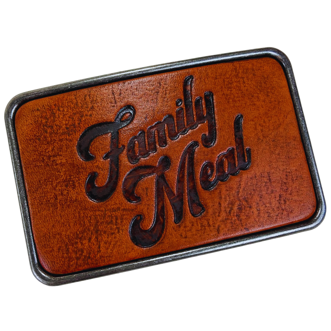 Leather Belt Buckle Family Meal Official