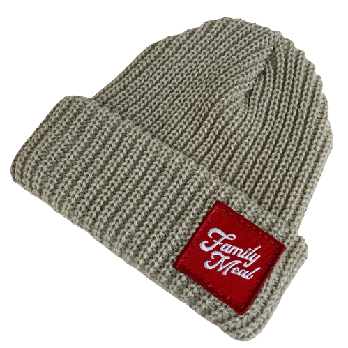 Stone Square Cuff Patch Beanie Family Meal Official