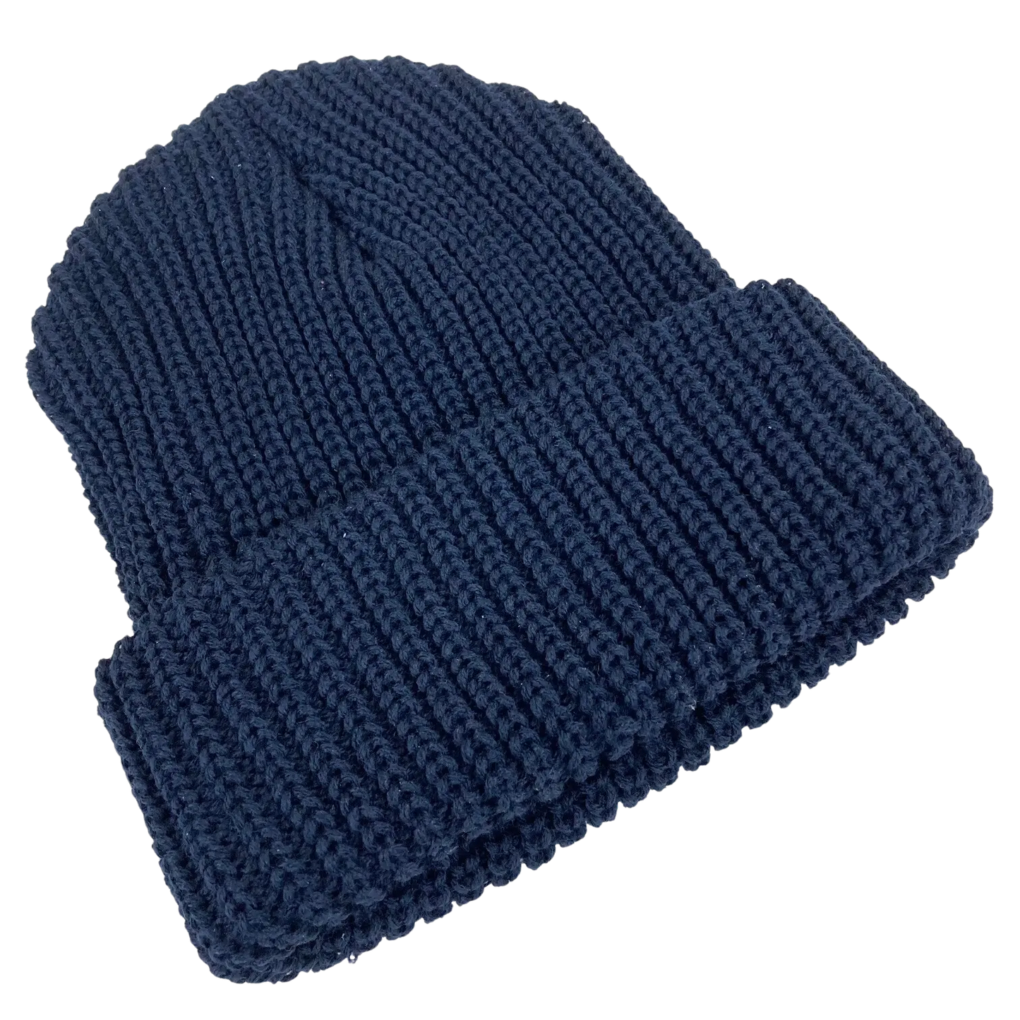 Navy Blue Cuff Patch Beanie Family Meal Official