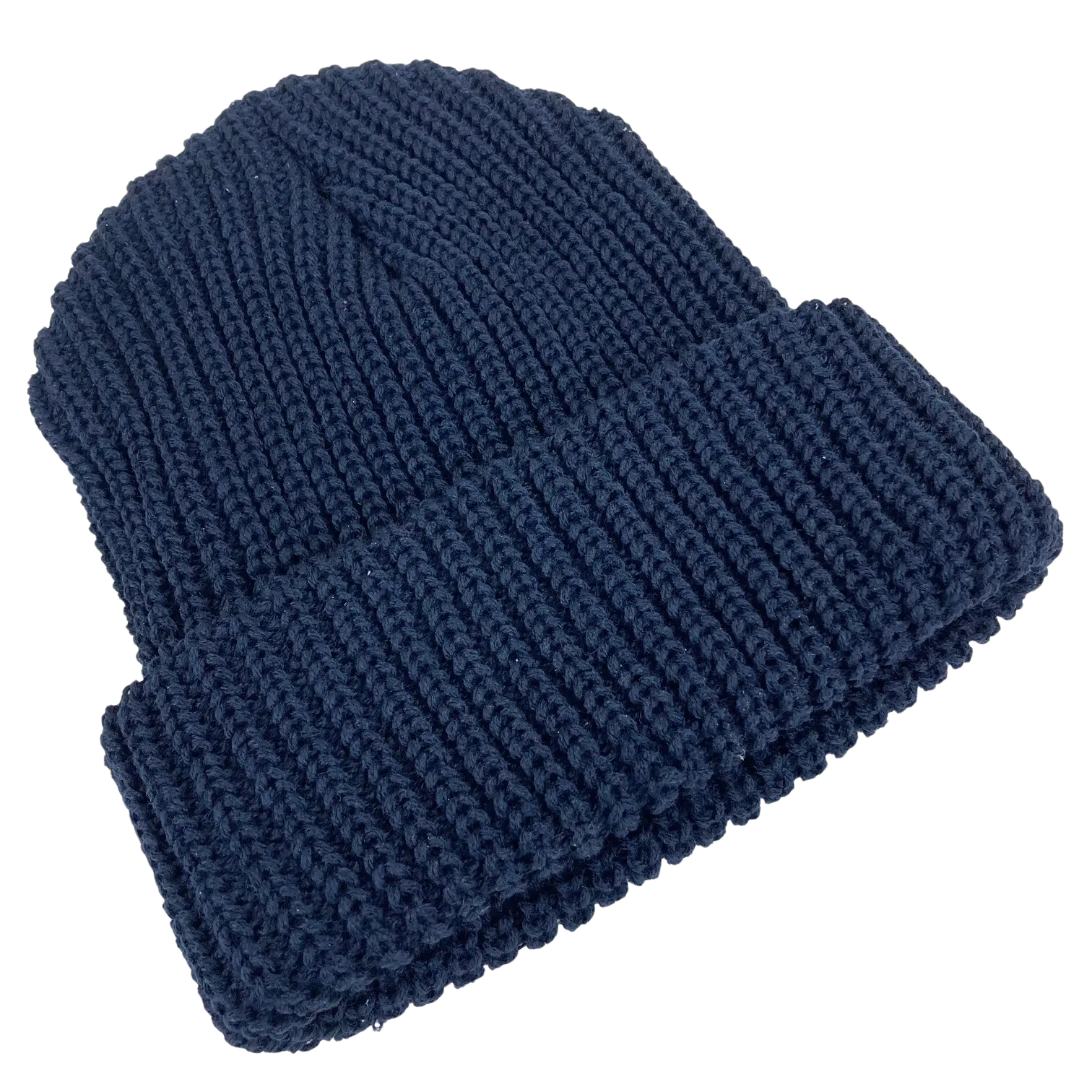 Navy Blue Cuff Patch Beanie Family Meal Official